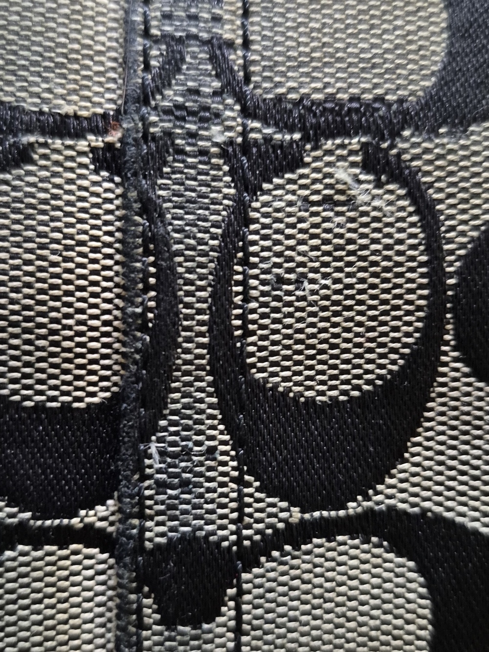 Coach Black and Beige Signature Crossbody Pouch - Picture 3 of 3